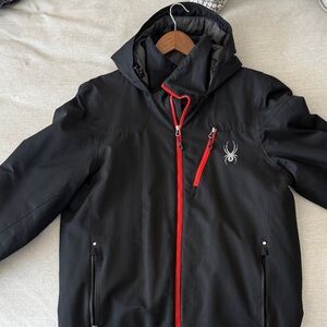 Spyder Black Jacket with Red Accents Medium
